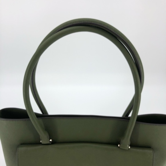 Kate Spade Halsey Post Street Olive Green Tote Bag - Picture 3 of 15